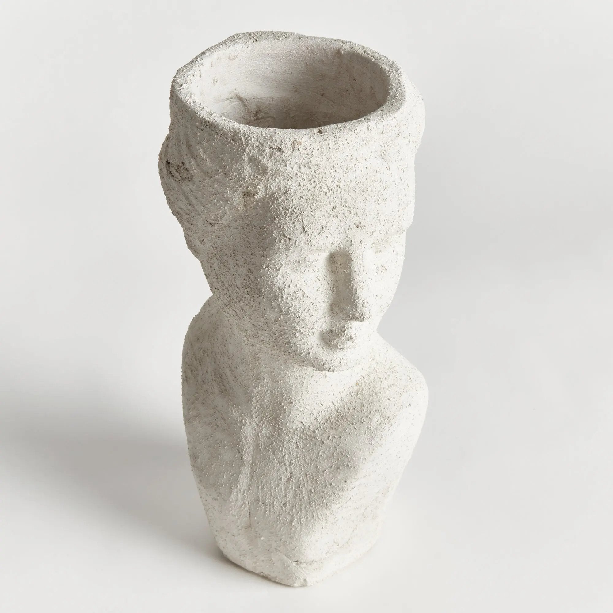 Weathered Garden Female Bust Planter | Limestone Finish Napa Home & Garden
