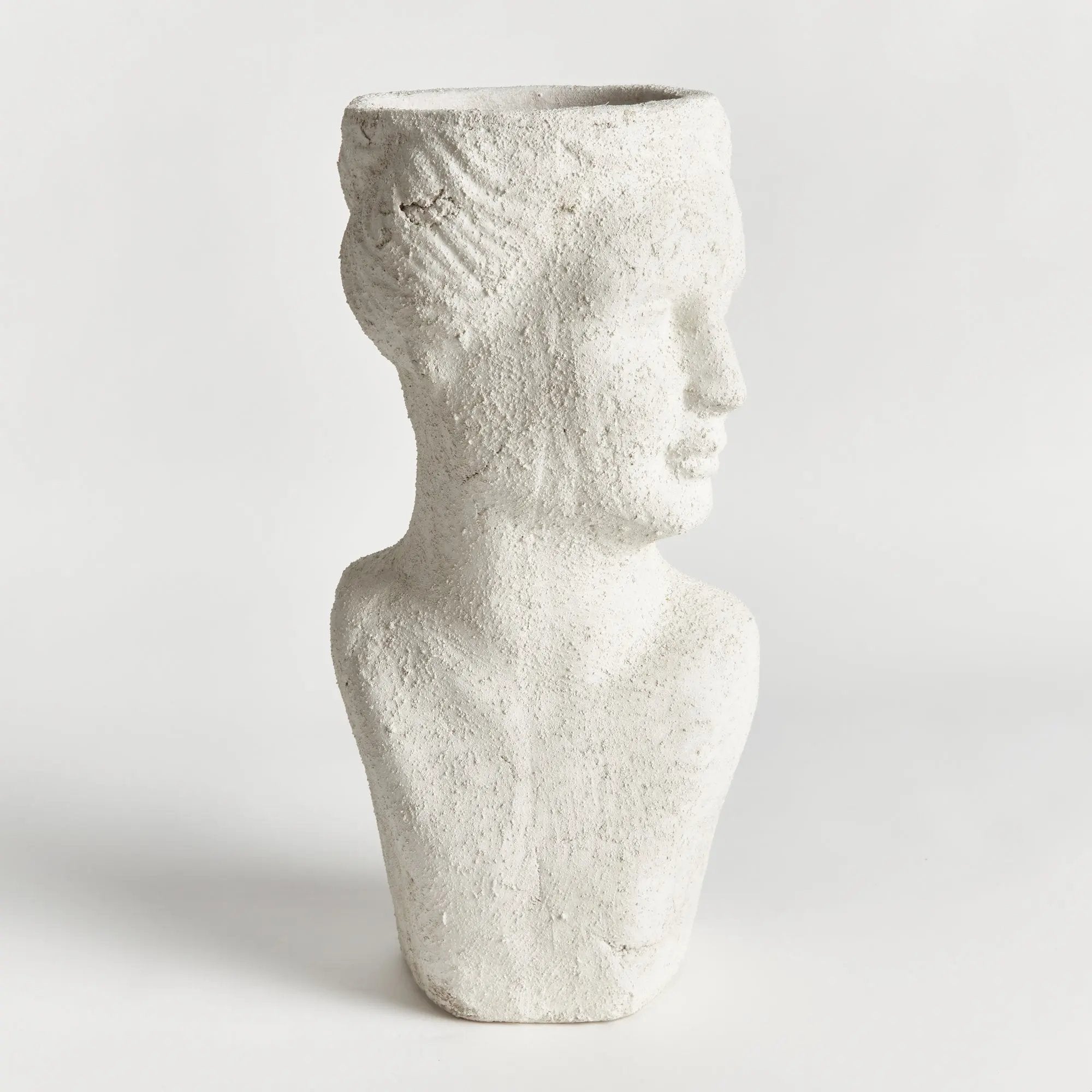 Weathered Garden Female Bust Planter | Limestone Finish Napa Home & Garden