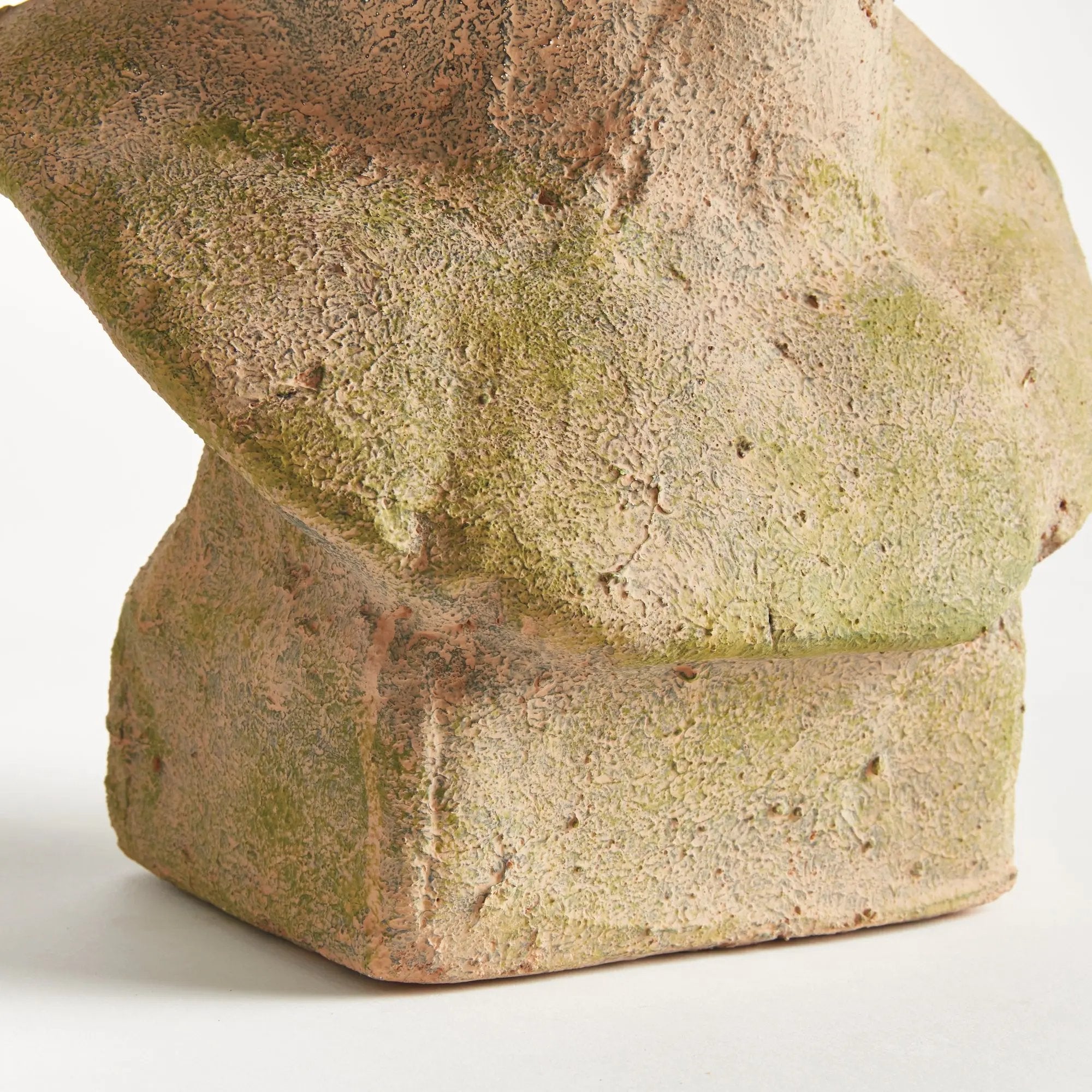 Weathered Garden Male Bust Planter | Moss Terracotta Finish Napa Home & Garden