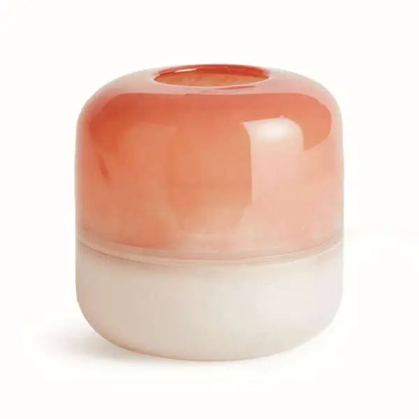 Melora Vase - Small or Large Melon Ombre Mouth-Blown Glass - Villa Decor & Design
