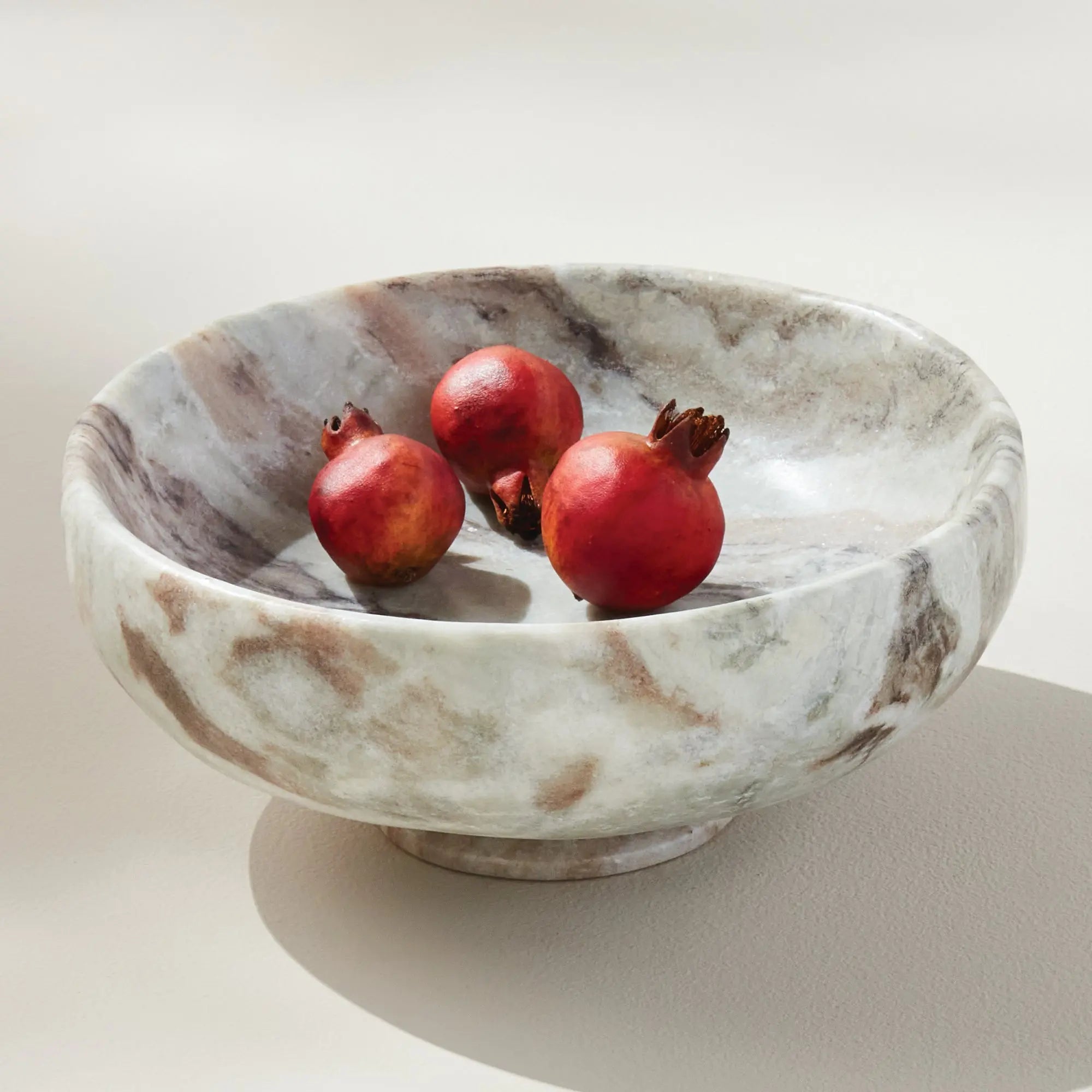 Villa Decor & Design Josephine Marble Footed Bowl - Thumbnail 3