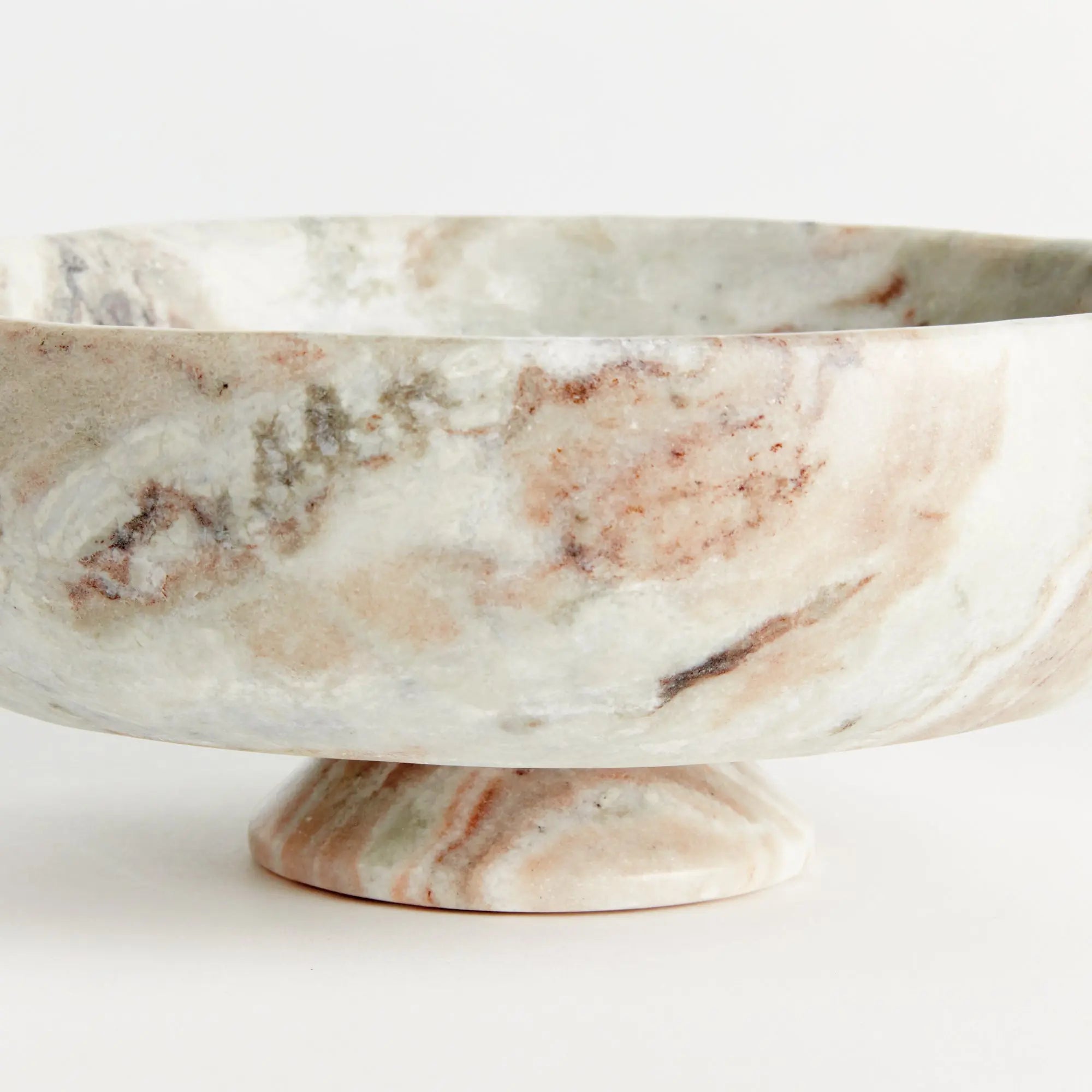 Villa Decor & Design Josephine Marble Footed Bowl - Thumbnail 5