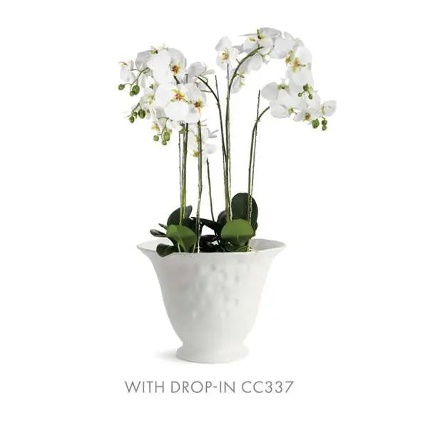 Barclay Butera Sorrento Decorative Bowl (Tall) - Handmade White Ceramic Napa Home & Garden
