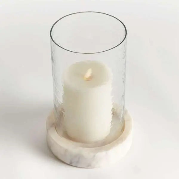 Claire Hurricane (Small or Large) | Hammered Glass Candle Hurricane