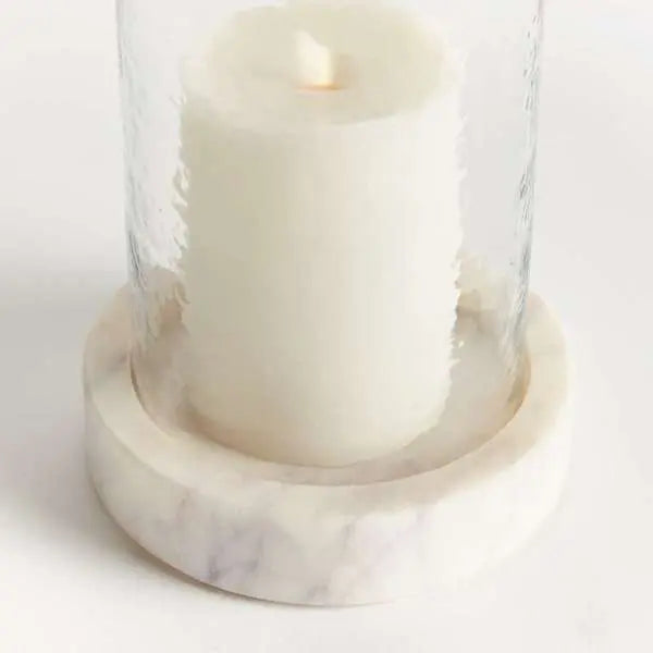 Claire Hurricane (Small or Large) | Hammered Glass Candle Hurricane