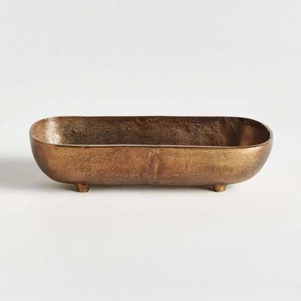 Brandon Decorative Bowl - Cast Aluminum | Antique Brass - Villa Decor & Design