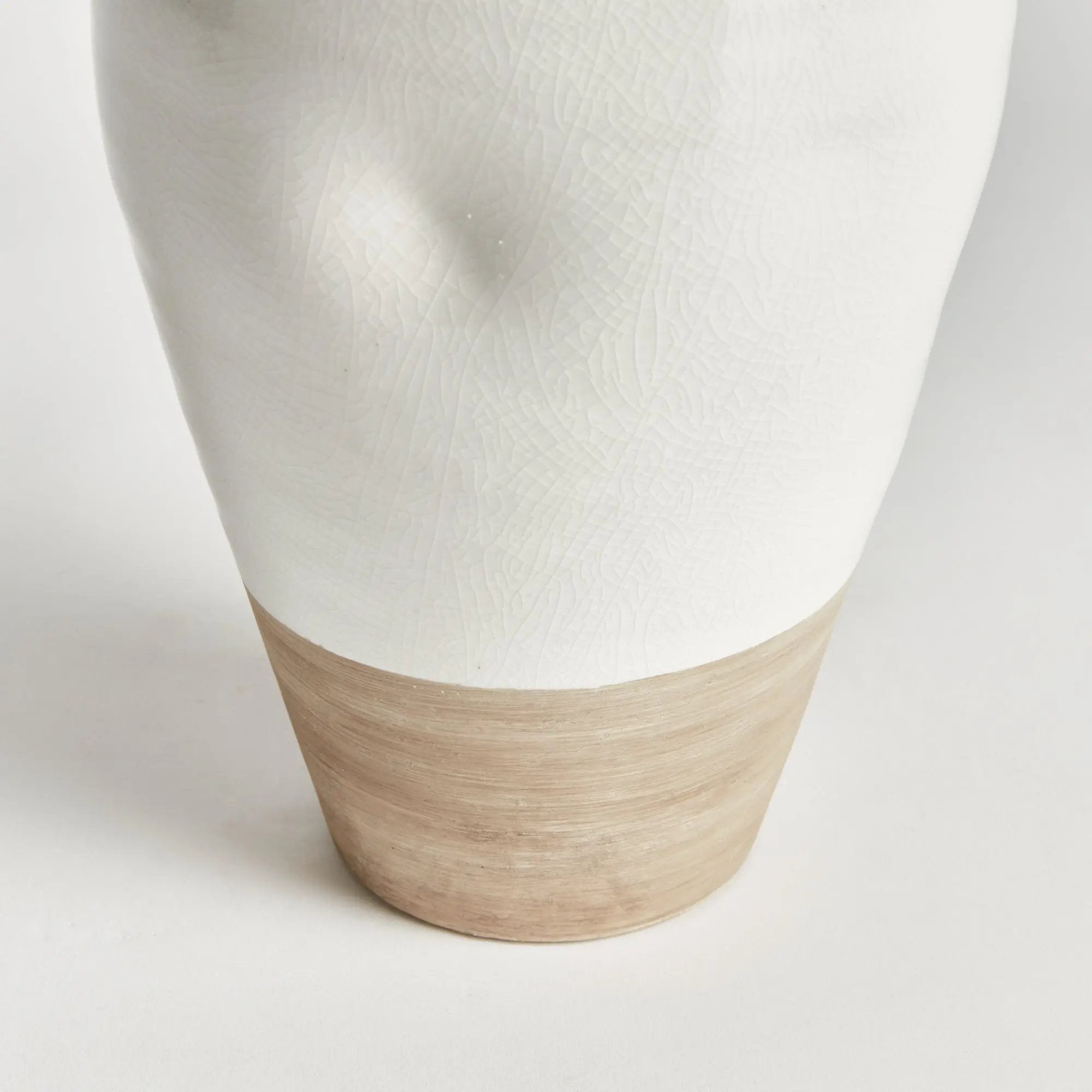 Layton Vase – Small & Large | Glossy White Reactive Glaze with Natural Clay Base Napa Home & Garden