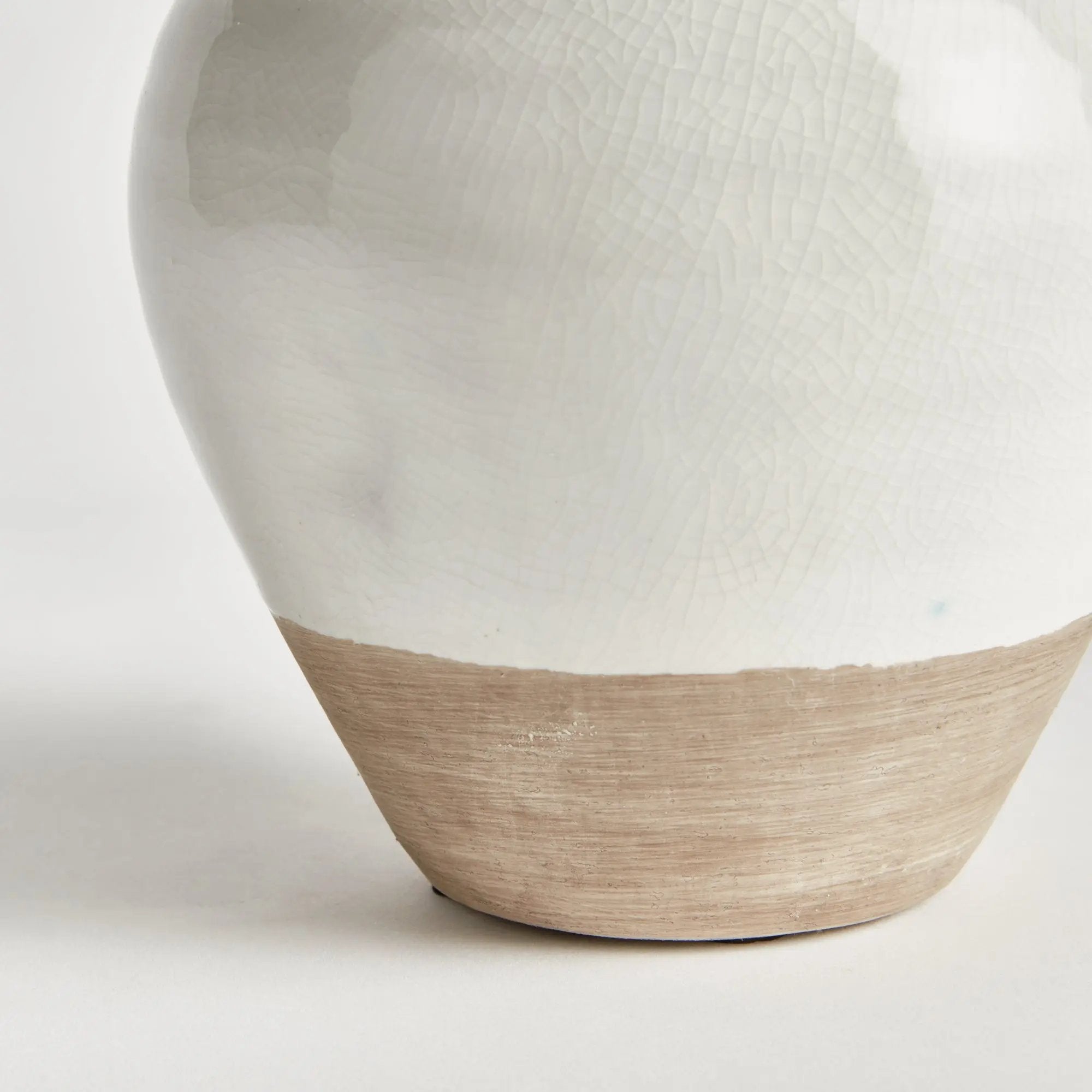 Layton Vase – Small & Large | Glossy White Reactive Glaze with Natural Clay Base Napa Home & Garden