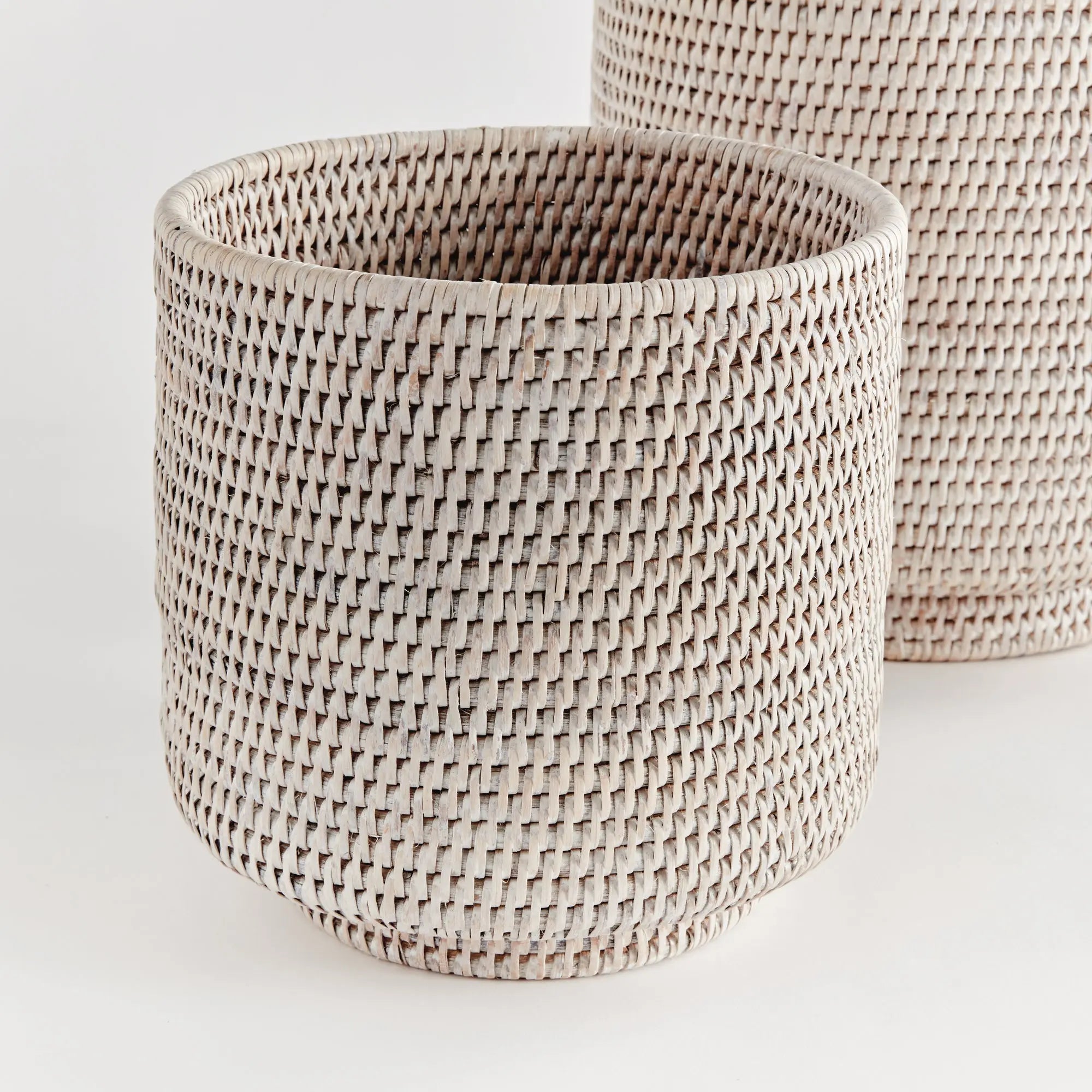 Burma Rattan Cachepots Large, SET OF 2