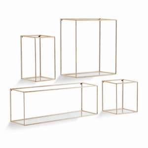 Duncan Mirrored Wall Shelves, Set of 4
