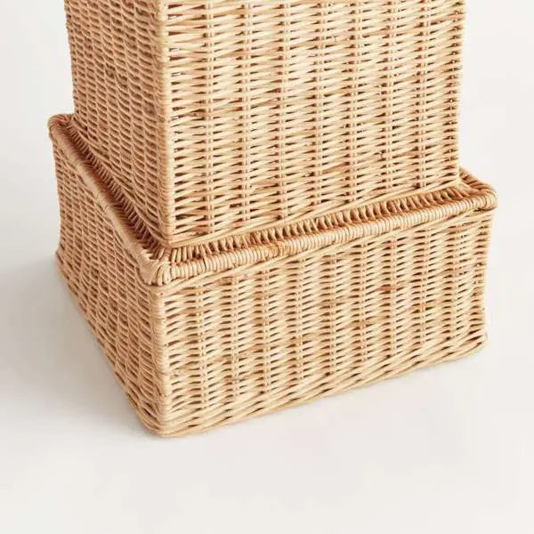 Charleston Rattan Pedestal Tall – Cream, Tan or Black
