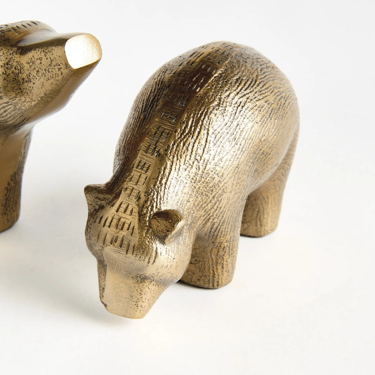 Koda Bear Sculptures Set of 2 – Brass