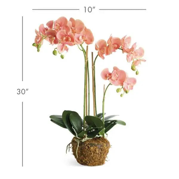 Pink Faux Phalaenopsis Orchid Drop In Arrangement