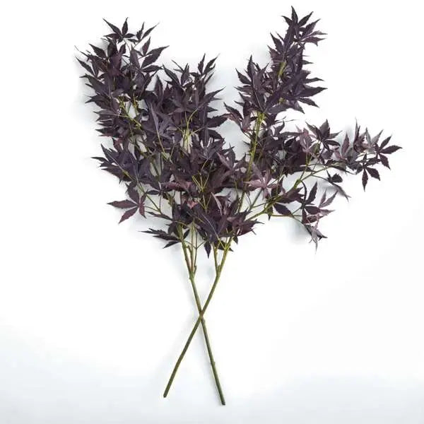 Faux Maple Leaf Branches 41" ST/2 - Green, Yellow or Purple | Realistic Faux Maple Leaf Branches
