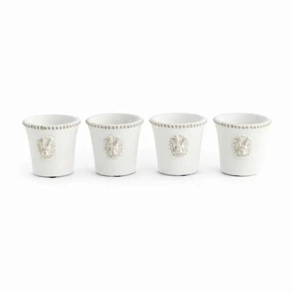 Classic Rabbit Mini Pots - Set of 4 Concrete Graywash Planters Napa Home & Garden
