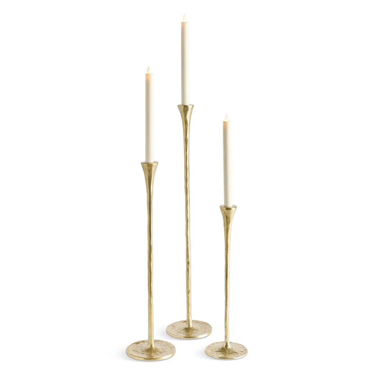 Noah Grande Taper Holders Set of 3 – Gold