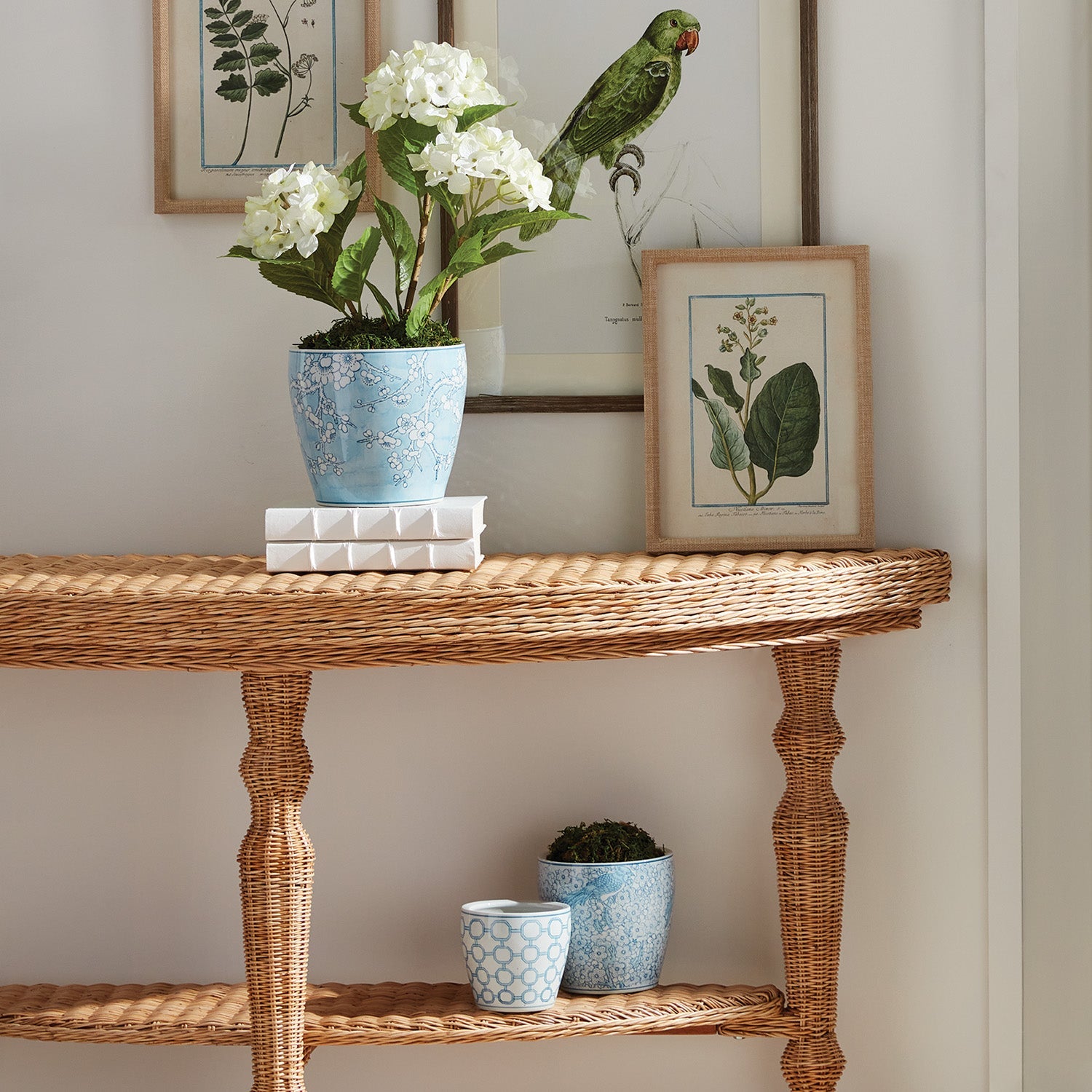 Spring home decor collection featuring neutral coastal accents and light airy styling