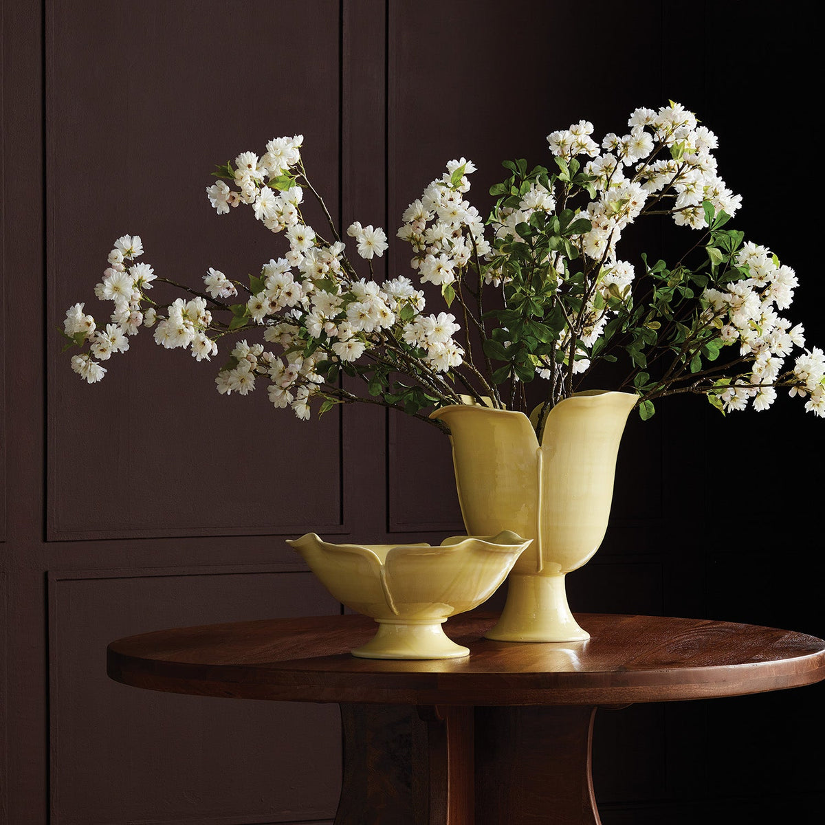Double Cherry Blossom Branches 46", Set of 2