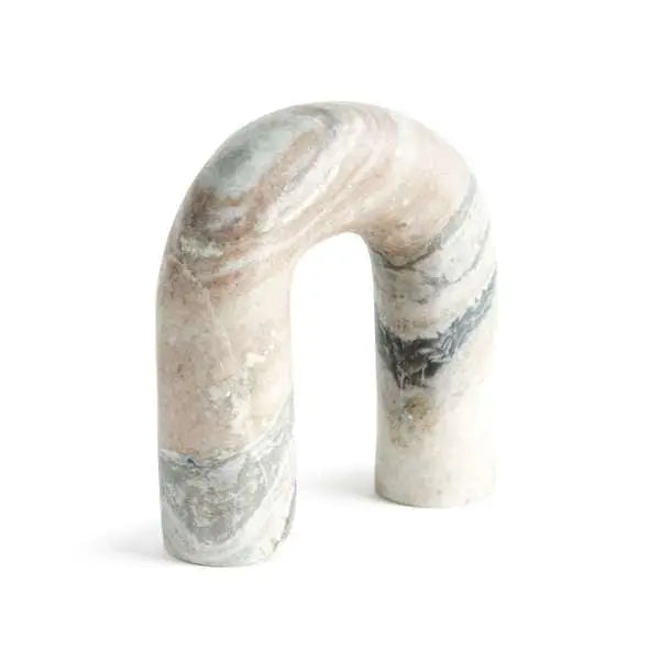 Jaqueline Marble Arch Sculpture | Brown Veined Marble Arch Sculpture Napa Home & Garden