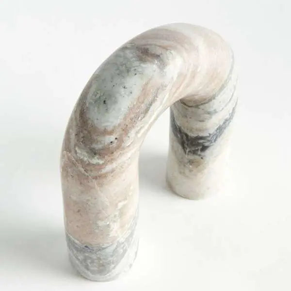 Jaqueline Marble Arch Sculpture | Brown Veined Marble Arch Sculpture Napa Home & Garden