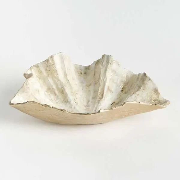 Arabella Decorative Bowl | Gold Leaf Cast Aluminum Bowl