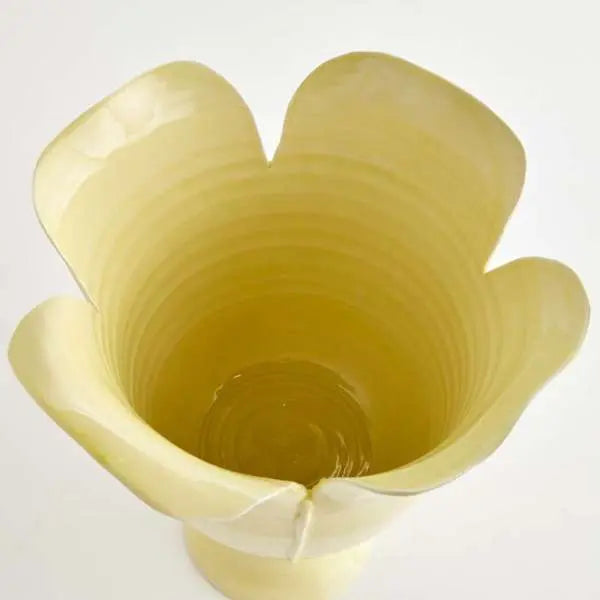 Petalo Vase - Handmade Italian Sculptural Petal Vase (White or Celadon) Napa Home & Garden