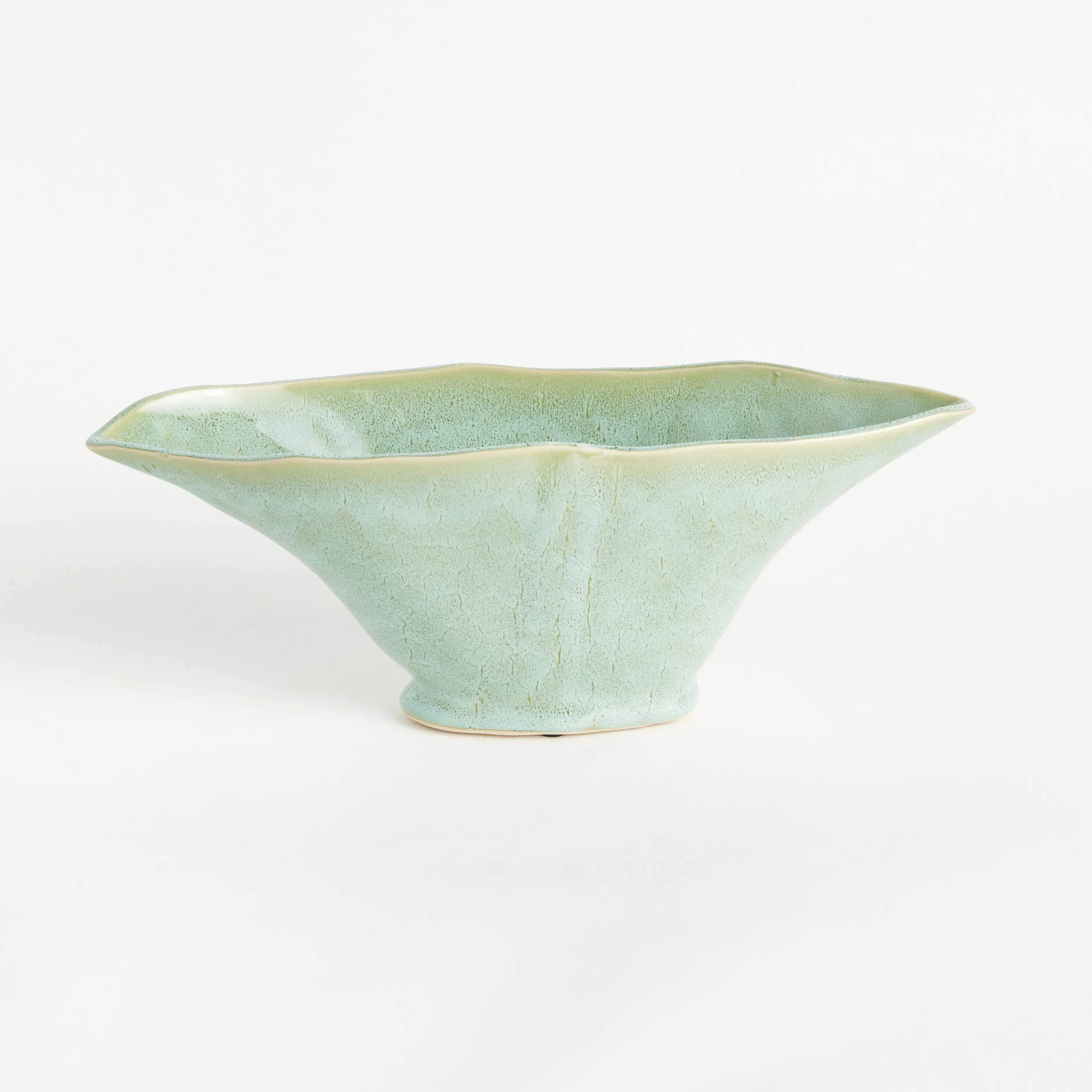 Madara Oval Vase - Sculptural White or Green Ceramic Vase Napa Home & Garden