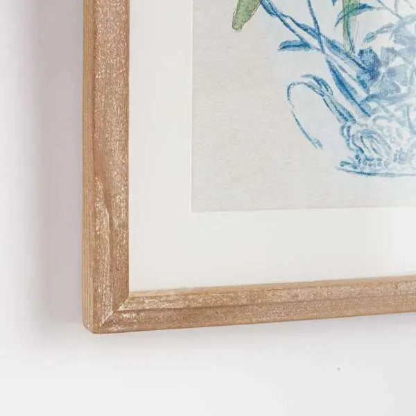 Potted Phalaenopsis Prints | Blue Chinoiserie Orchid Prints - Villa Decor & Design