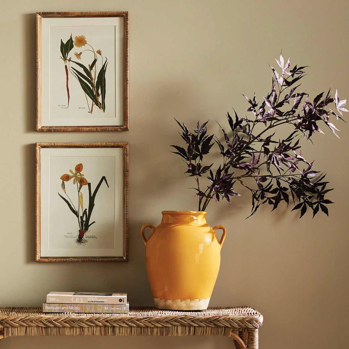 Assorted Pressed Flower Study Set of 4