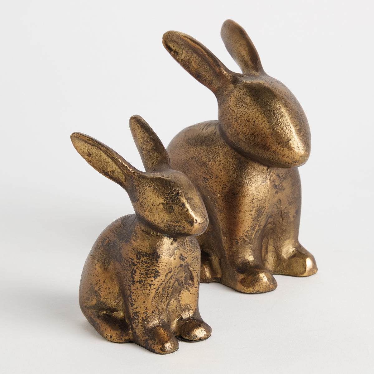 Sitting Rabbit Sculpture, Set of 2