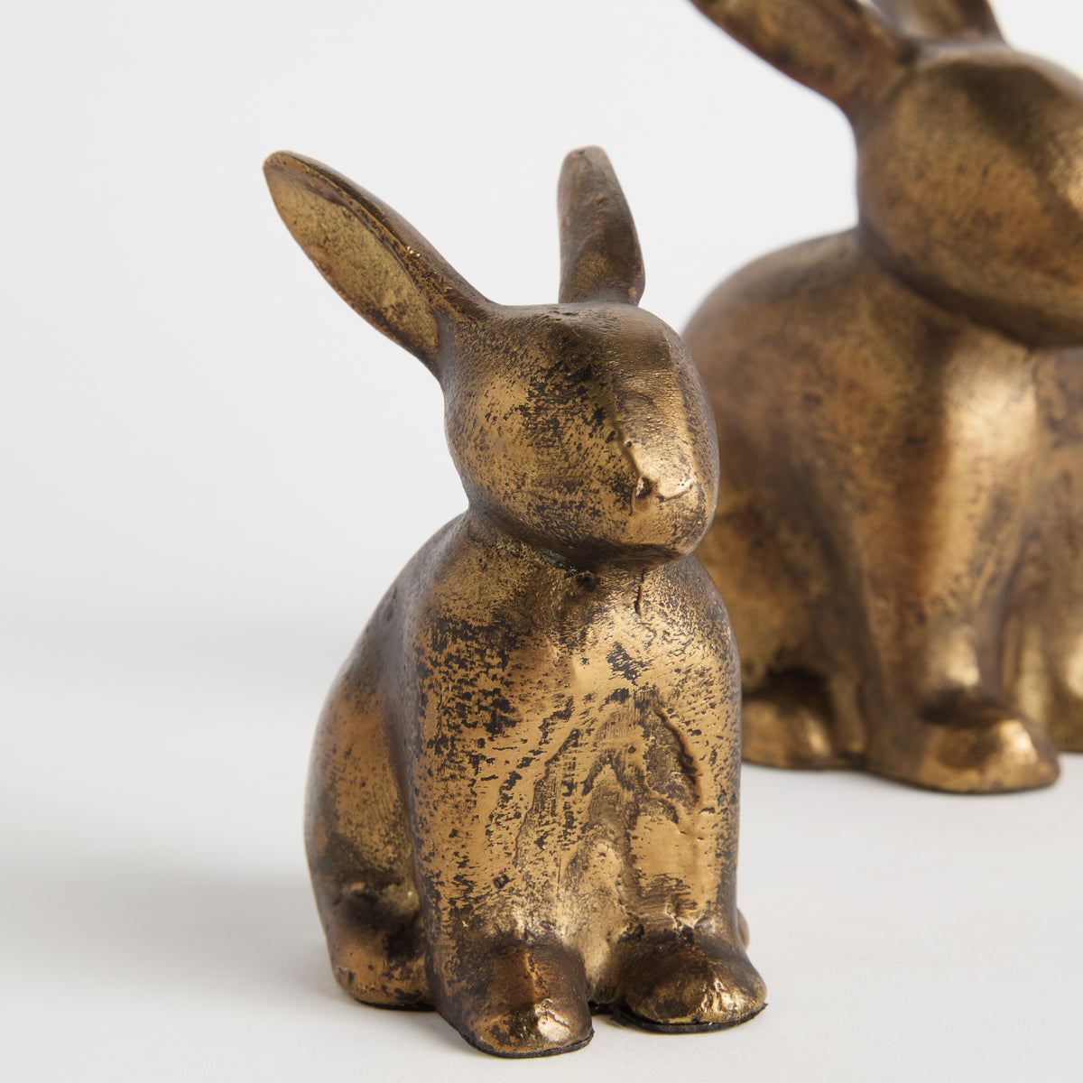 Sitting Rabbit Sculpture, Set of 2