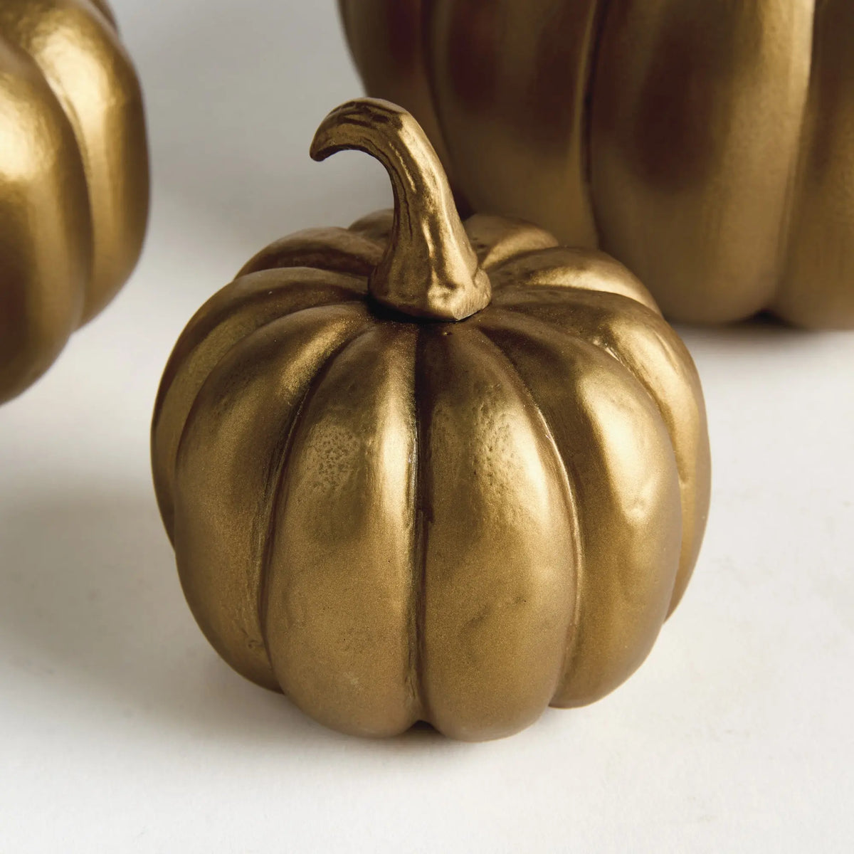 Sculpted Pumpkins Set of 3 – Gold
