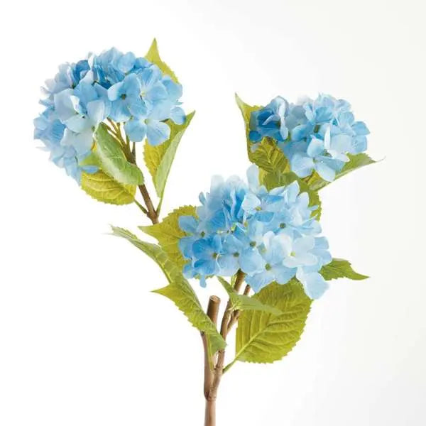 Hydrangea Branches - Set of 2 Life-Like 31" Faux Stems (White or Blue) - Villa Decor & Design