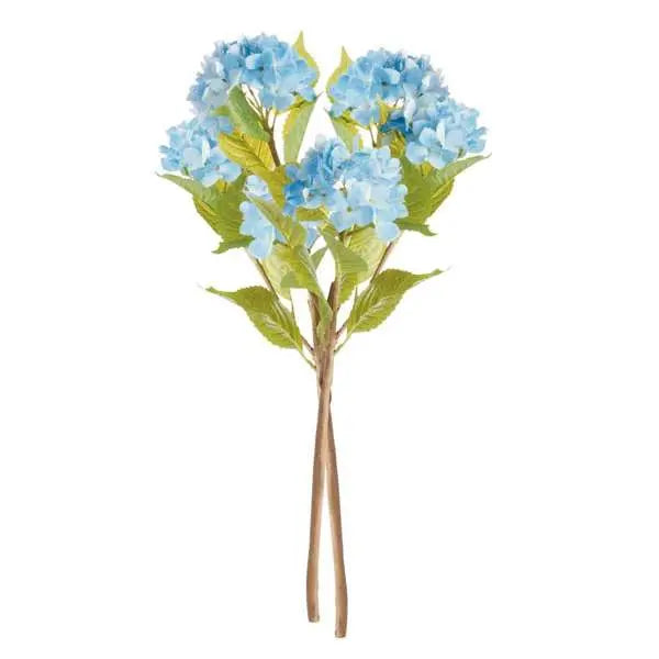 Hydrangea Branches - Set of 2 Life-Like 31" Faux Stems (White or Blue) - Villa Decor & Design