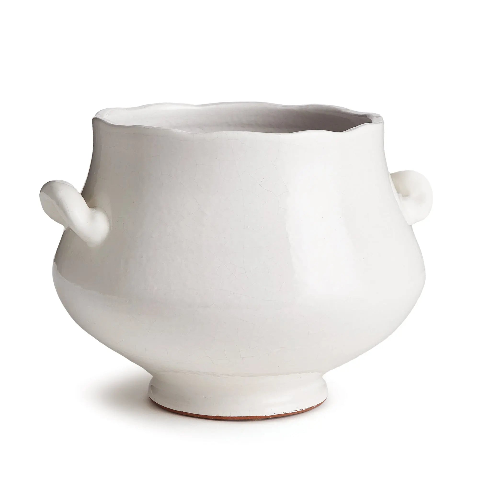 Wellon Footed Cachepot – Small or Large| White Ceramic Planter - Villa Decor & Design