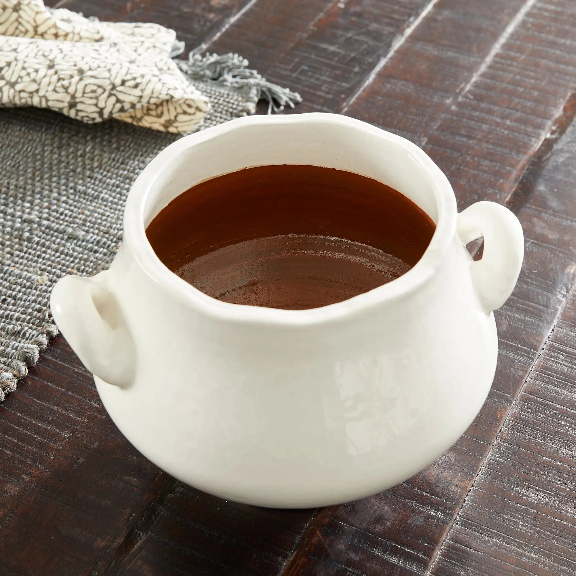 Wellon Footed Cachepot – Small or Large| White Ceramic Planter - Villa Decor & Design