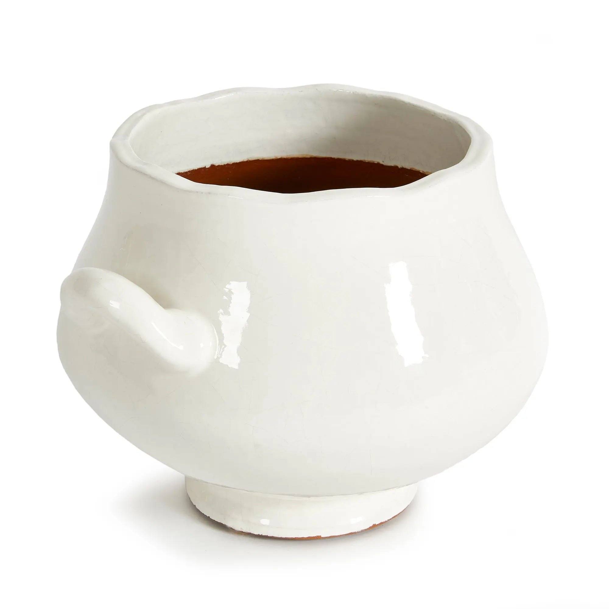 Wellon Footed Cachepot – Small or Large| White Ceramic Planter - Villa Decor & Design