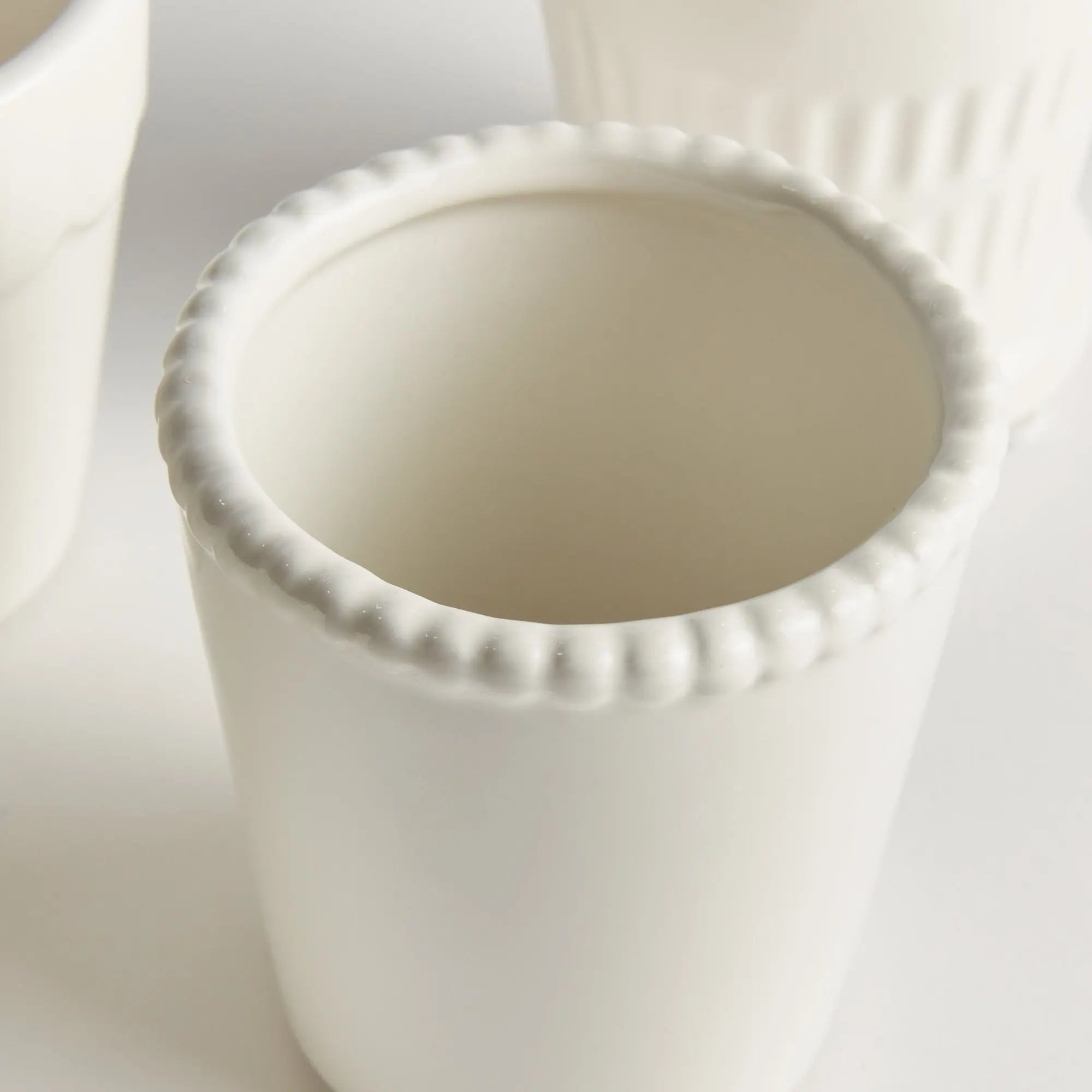 Mirabelle Mini Cachepots - Set of 6 Assorted Clay Vessels (White, Yellow, or Blue) - Villa Decor & Design