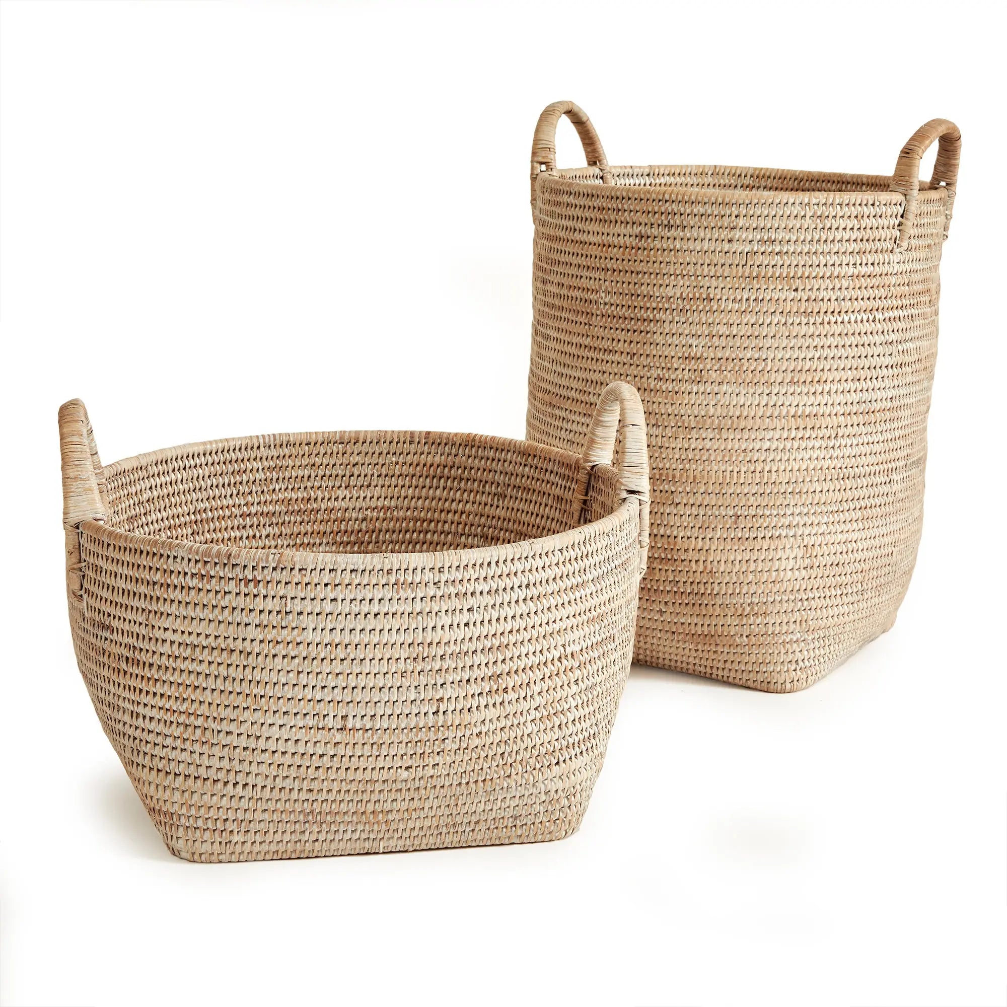 BURMA RATTAN ORCHARD BASKETS, SET OF 2 Villa Decor & Design