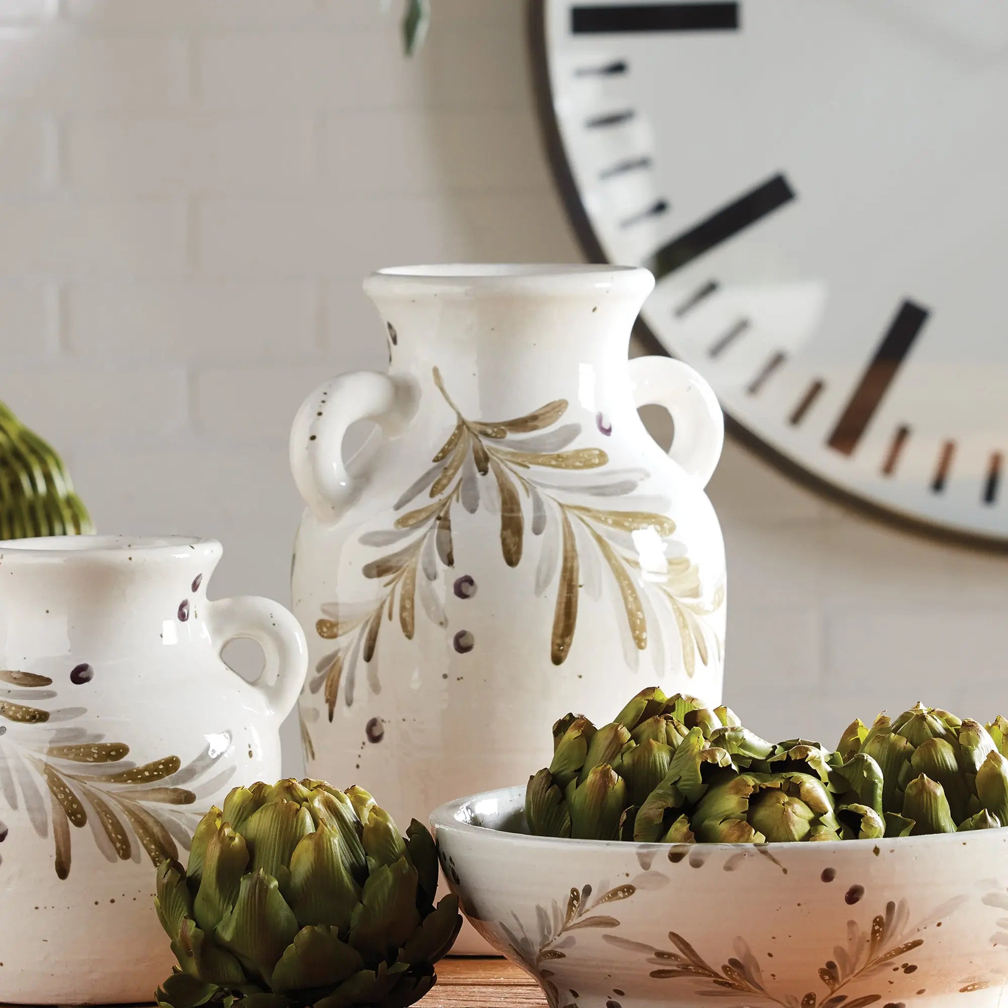 LAZIO JAR WITH HANDLES LARGE Villa Decor & Design