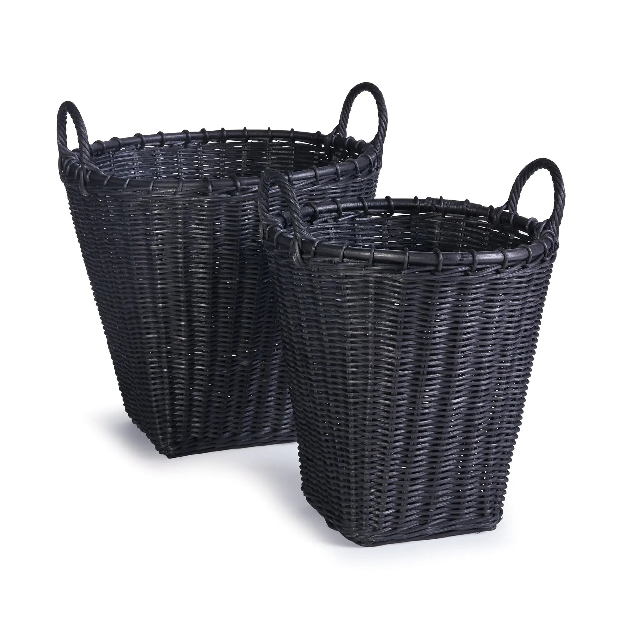 Set of Two Tapered Woven Baskets