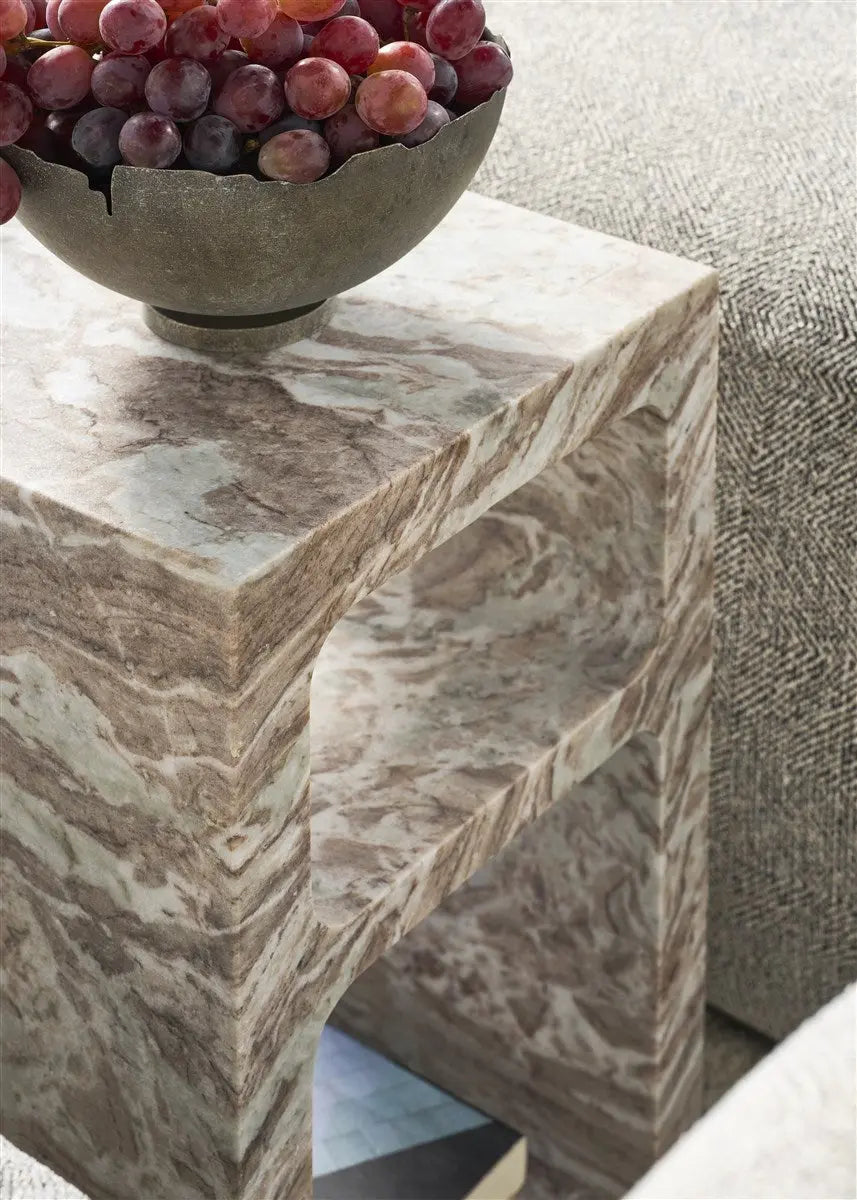 Rome Spot Table Toronto Stone marble by Vanguard Furniture