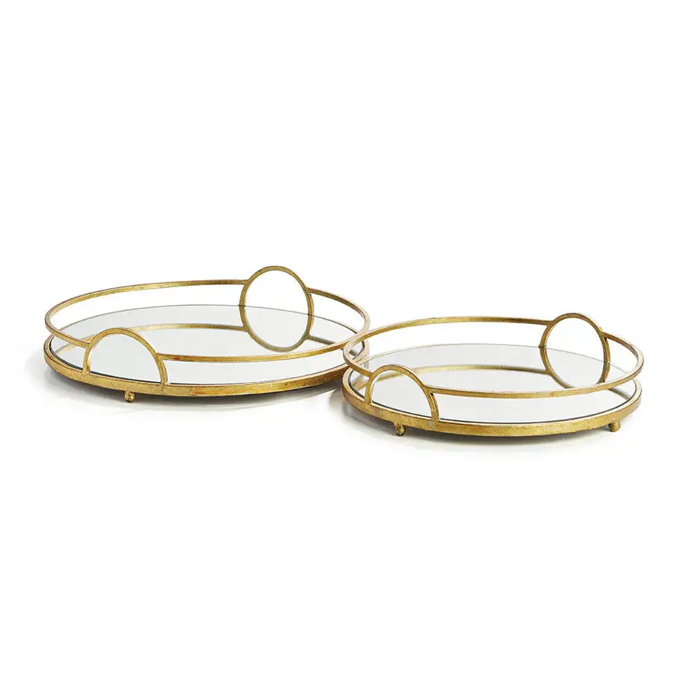 HUDSON MIRRORED TRAYS, SET OF 2 Villa Decor & Design