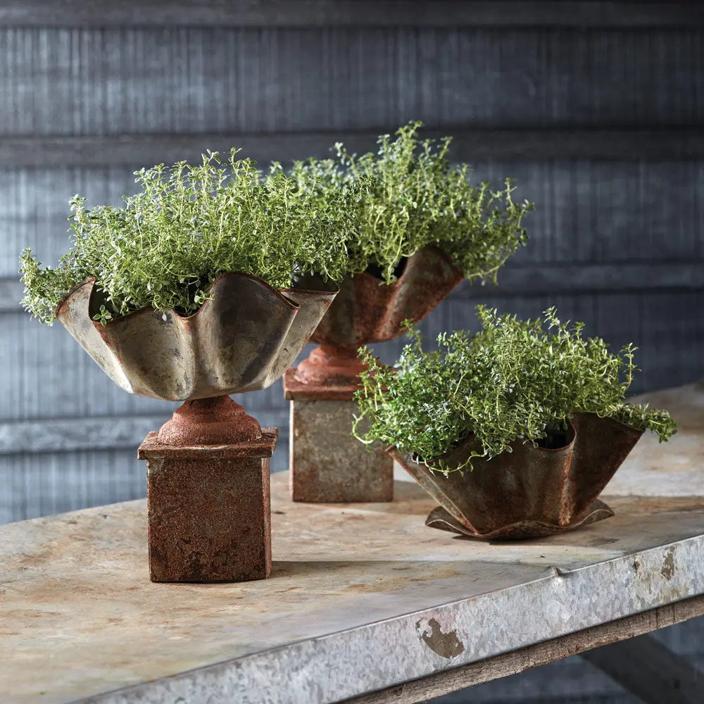 GALVANIZED HANDKERCHIEF PLANTER Villa Decor & Design