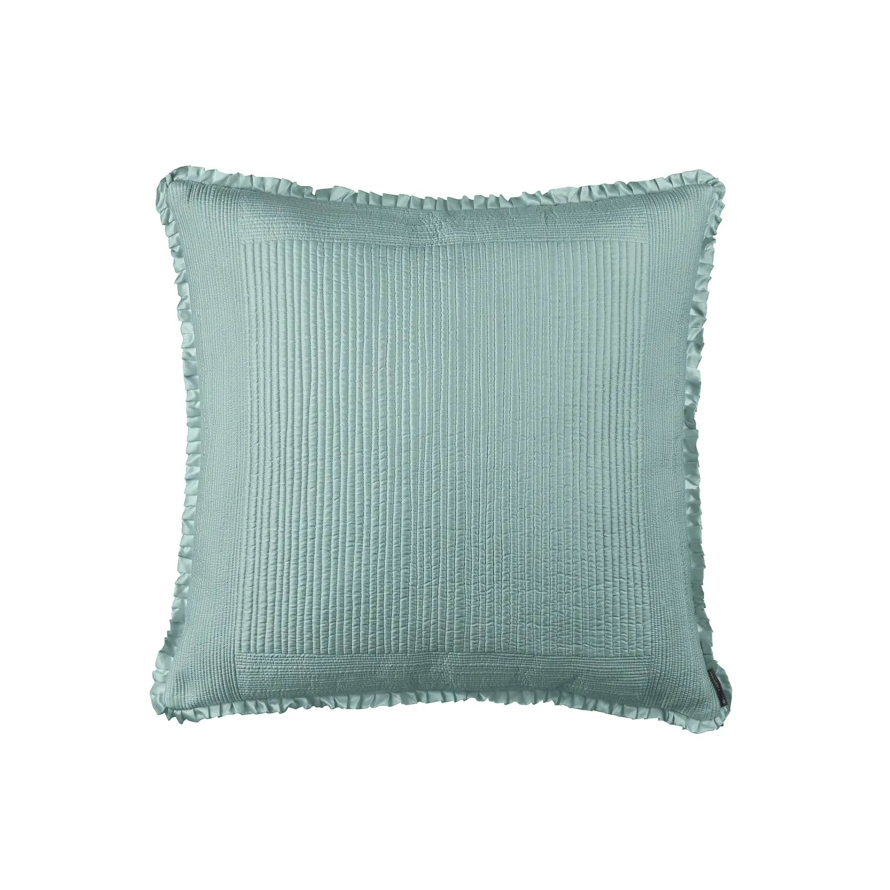 Battersea Pillow - Silk & Sensibility Quilted Ruffle Sham - Villa Decor & Design