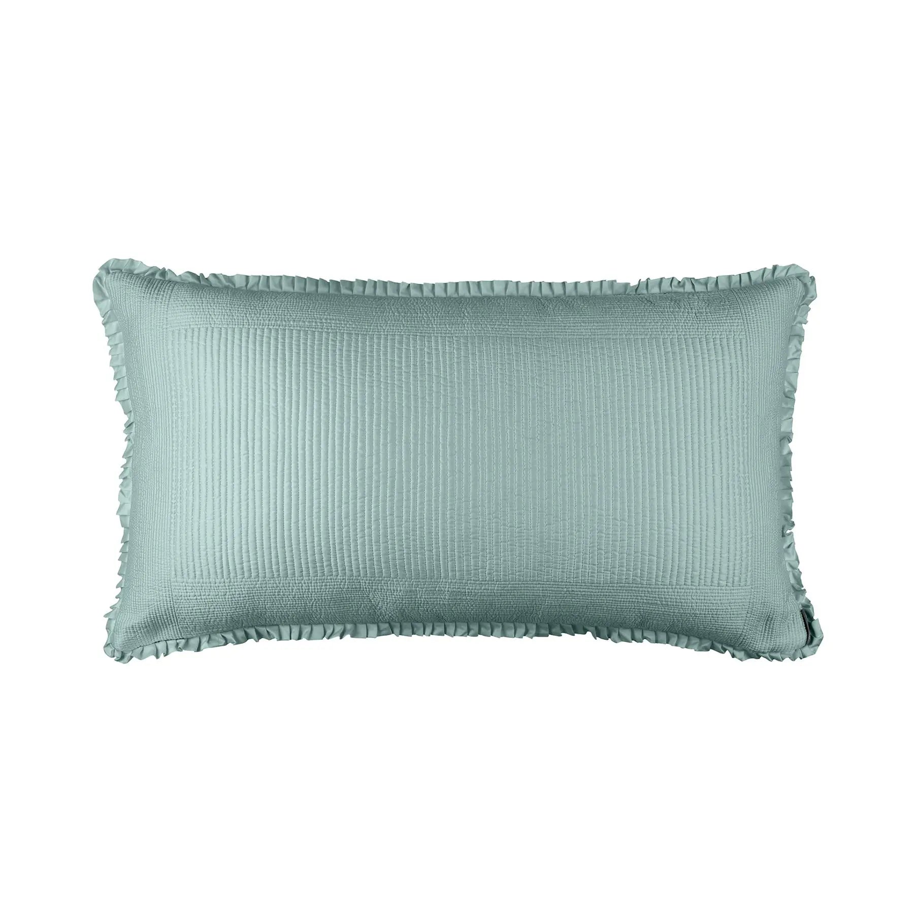 Battersea Pillow - Silk & Sensibility Quilted Ruffle Sham - Villa Decor & Design