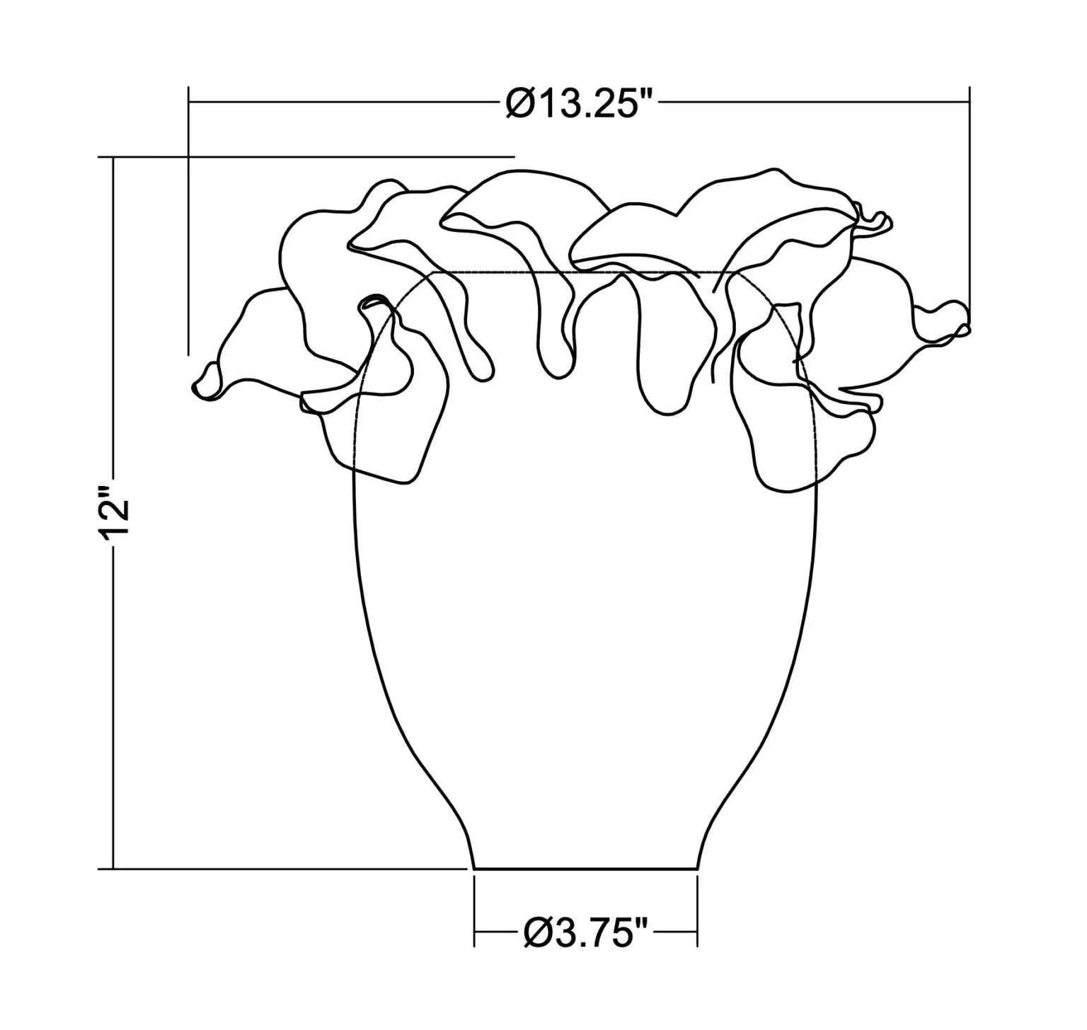 Isla Ceramic Vase - 12" Matte Off-White Botanical Sculptural Vessel - Villa Decor & Design