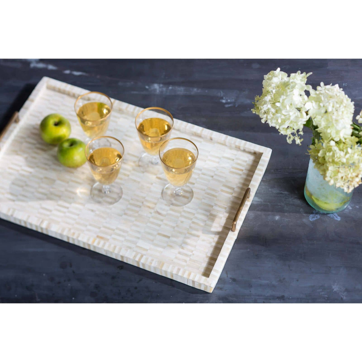Multi-Tone Bone and Brass Tray – view 2