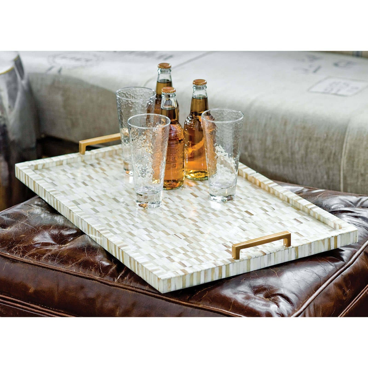 Multi-Tone Bone and Brass Tray – view 3