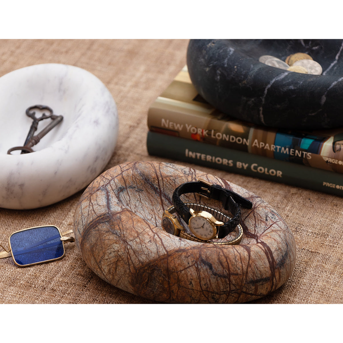 Lagoon Marble Bowl in Black – view 3